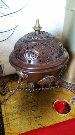 This is my braizer censer. I use this for events, festivals, and ceremonies.